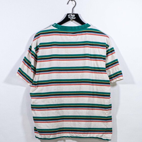 Guess Jeans Striped T-Shirt Large Y2K Streetwear Skate - Picture 10 of 10